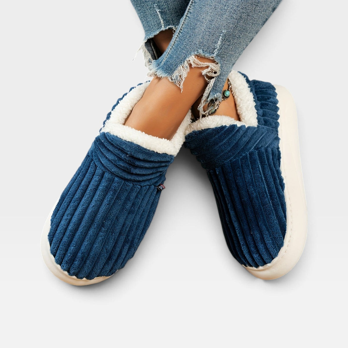 Botas de Pantuflas de Pana para Mujeres