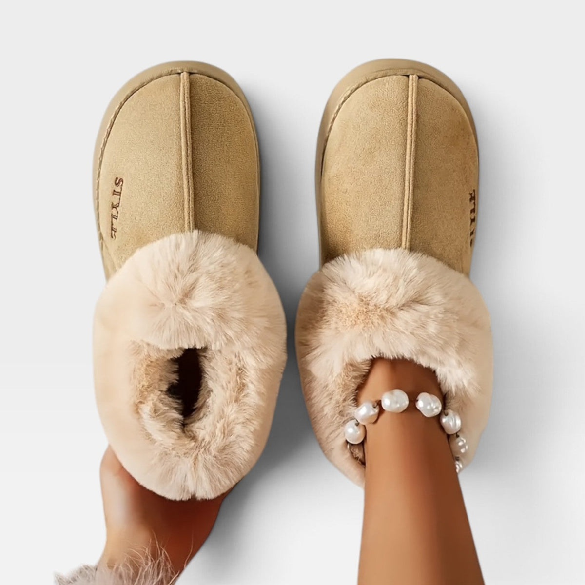 Botas de Mujer de Suede Cálidas con Forro de Piel