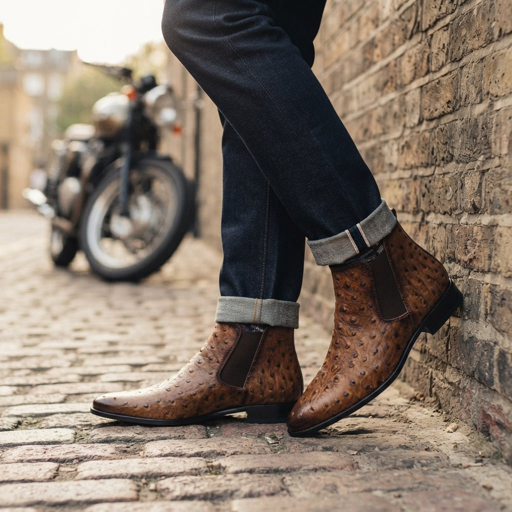 Botines Chelsea de Punta Afilada para Hombre