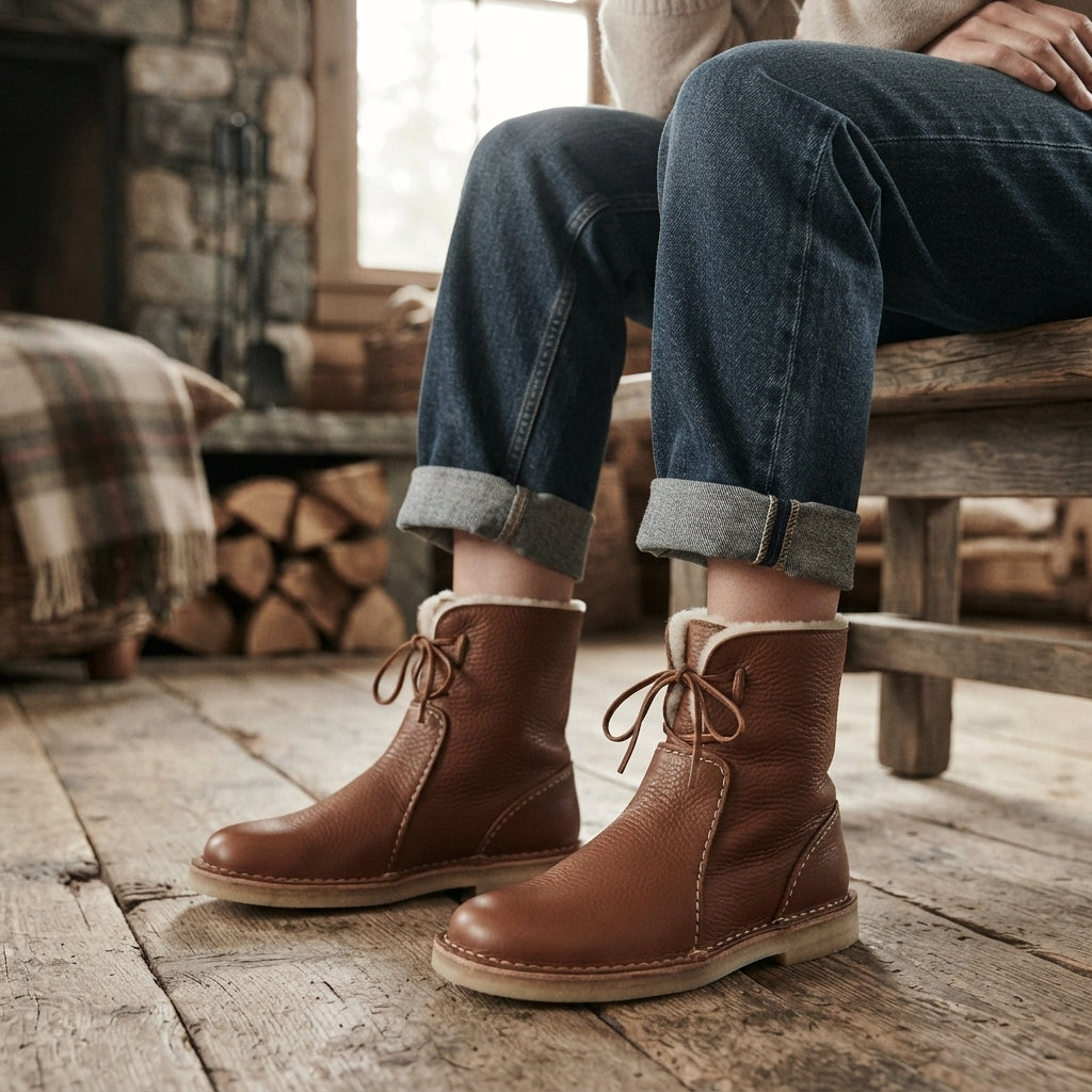 Botas de Cuero Ortopédicas para Mujer