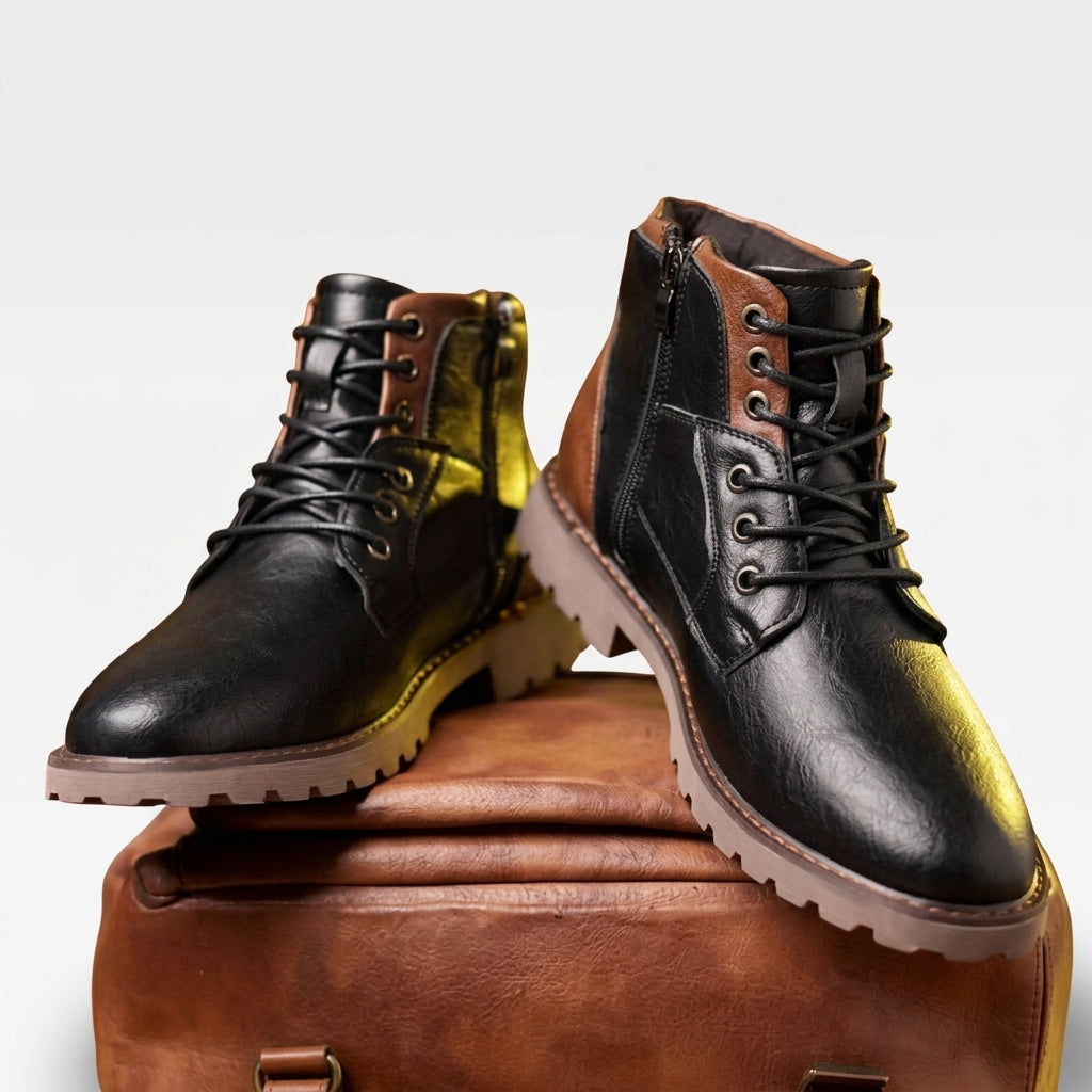 Botas de Combate de Cuero para Hombre