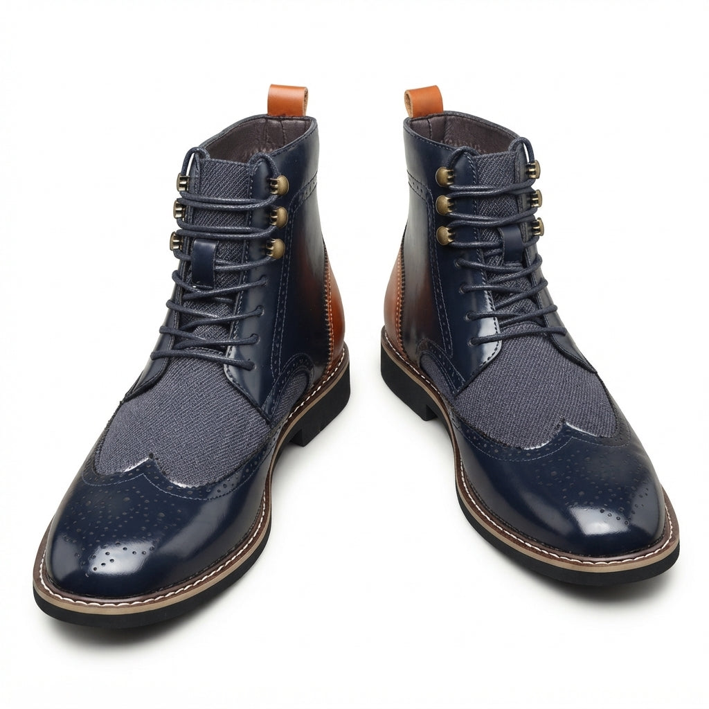 Botas de Cuero Brogue para Hombre