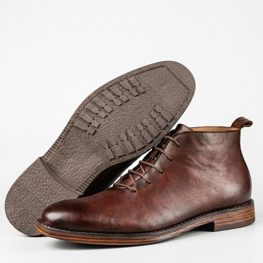 Botas de Cuero para Hombre Slip-on hasta el Tobillo