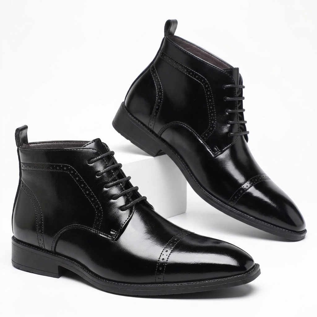 Botas de Cuero para Hombre con Punta Cap