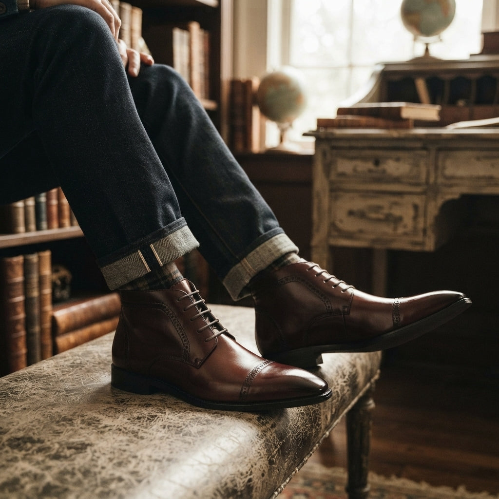 Botas de Tobillo Pulidas para Hombre
