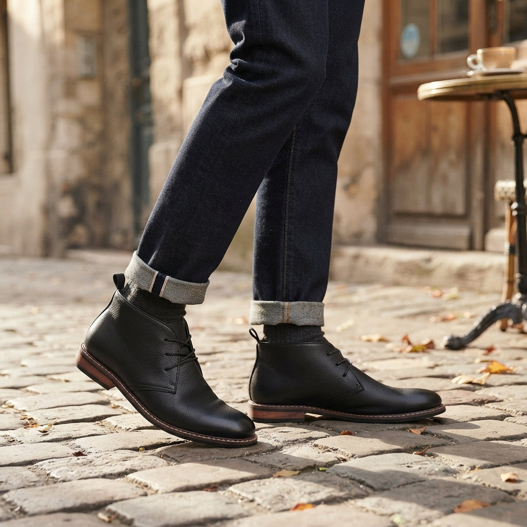 Botas de Cuero Casual para Hombre
