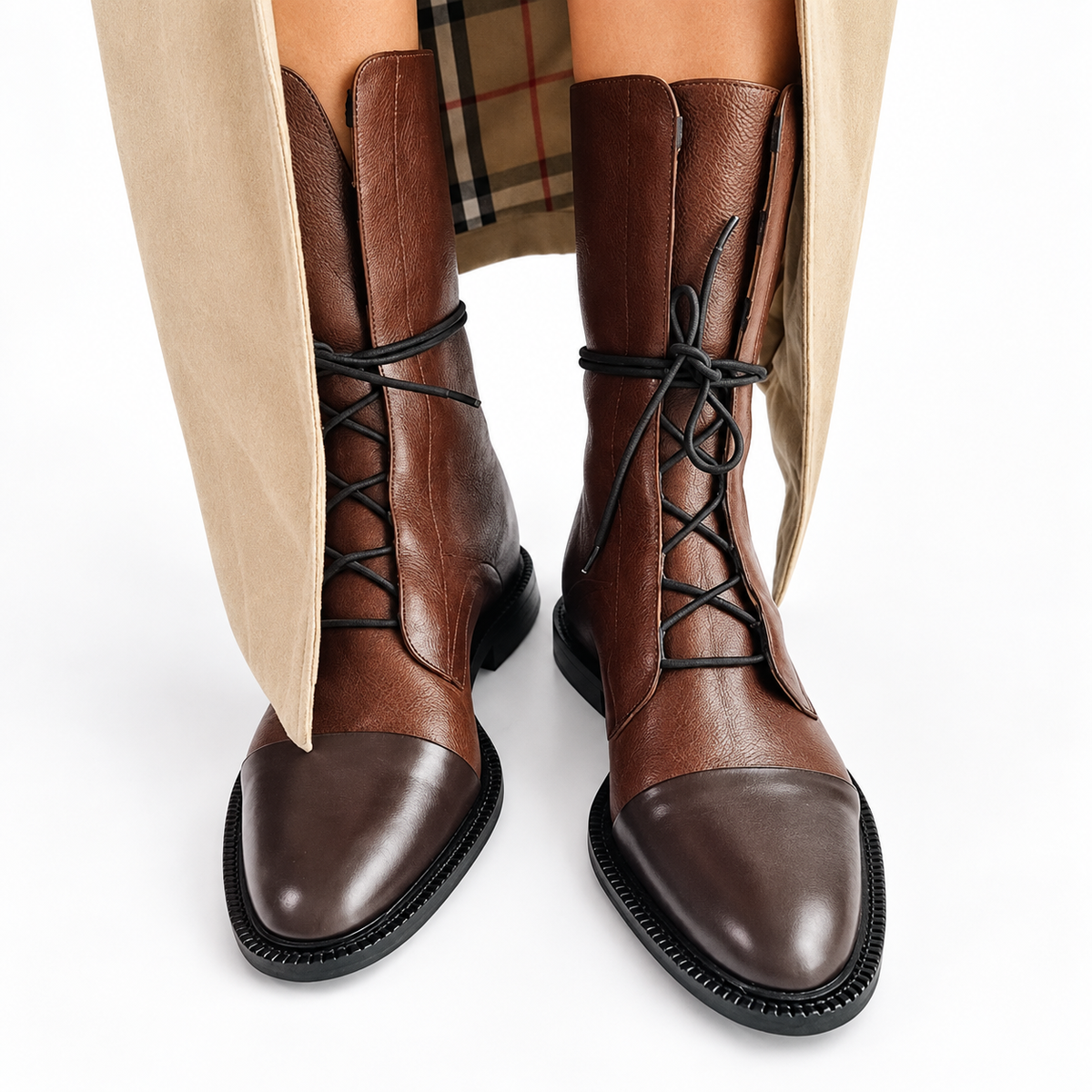 Botas de combate elegantes para mujer
