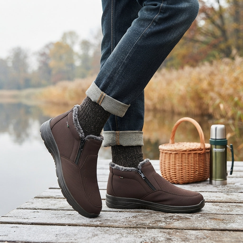 Botas de Cuero Acolchadas para Hombre