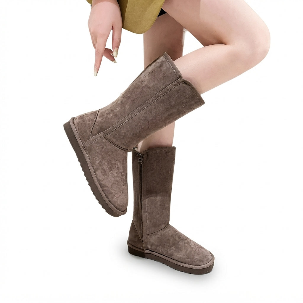 Botas de Ante Altas y Acogedoras para Mujer