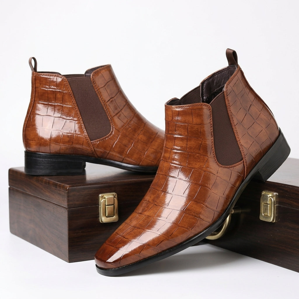 Botas Chelsea de Croc Grabado para Hombre