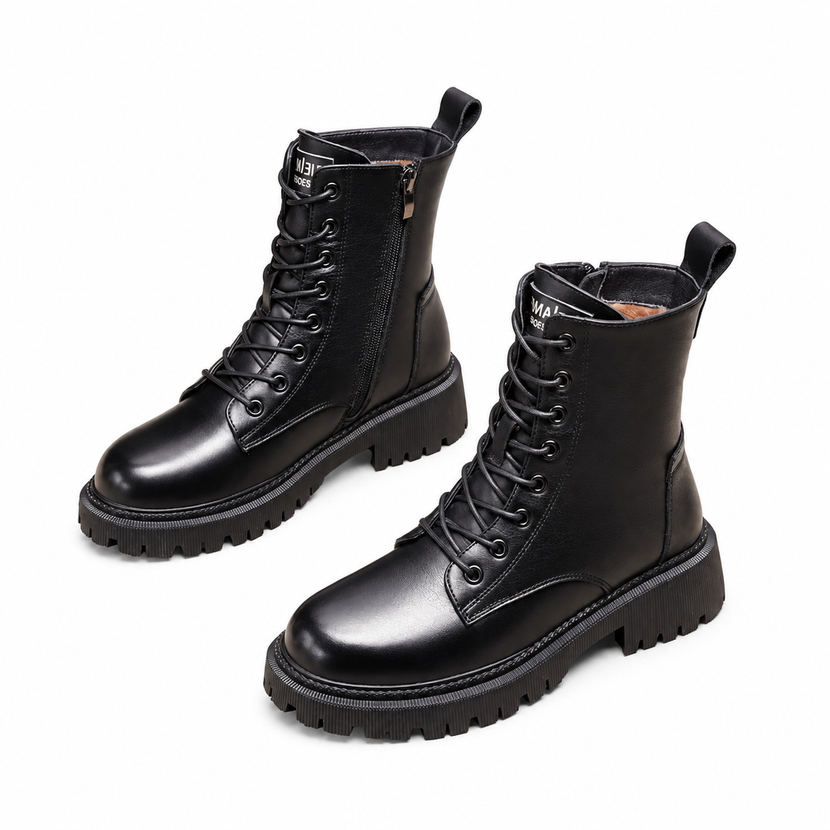 Botas de combate con cordones para mujer