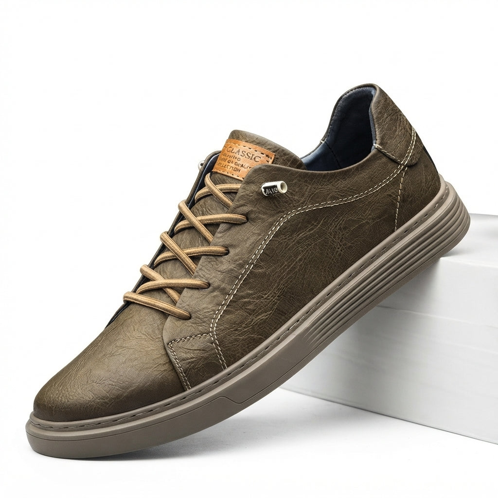Zapatillas de Cuero para Hombre con Cordones