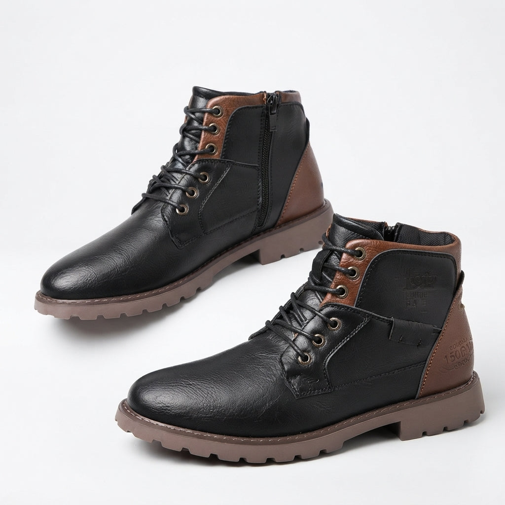 Botas de Cuero con Cordones para Hombre