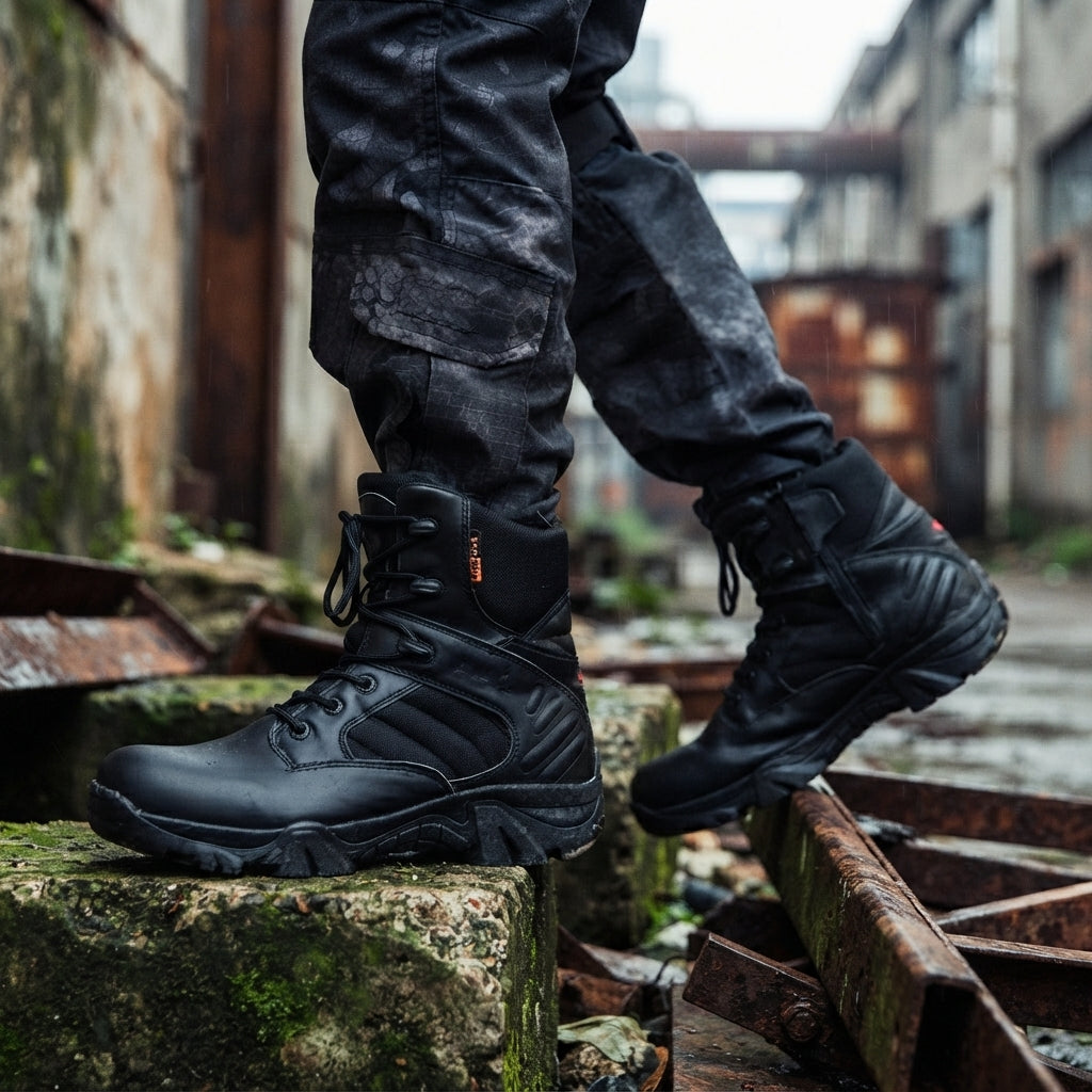 Botas de Combate para Hombre con Cordones