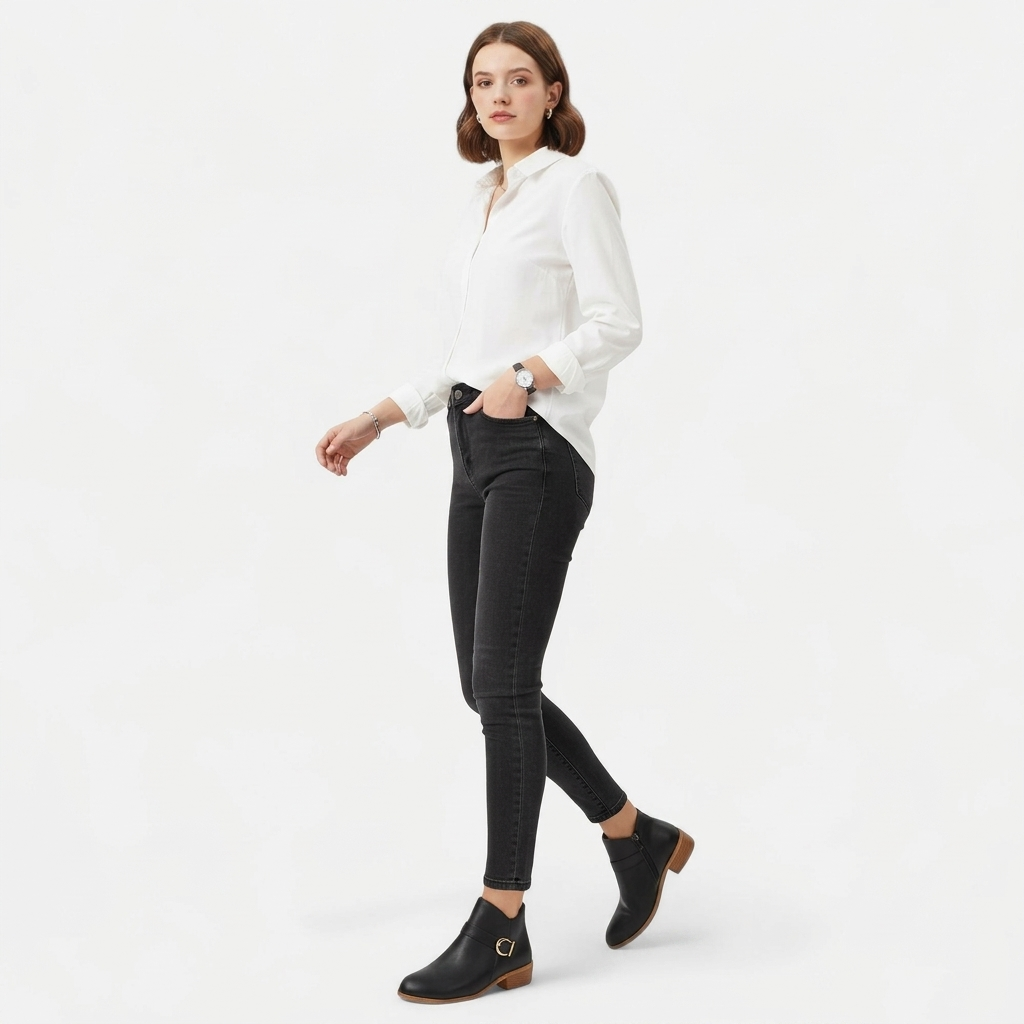 Botines de Tacón Punta Fina para Mujer