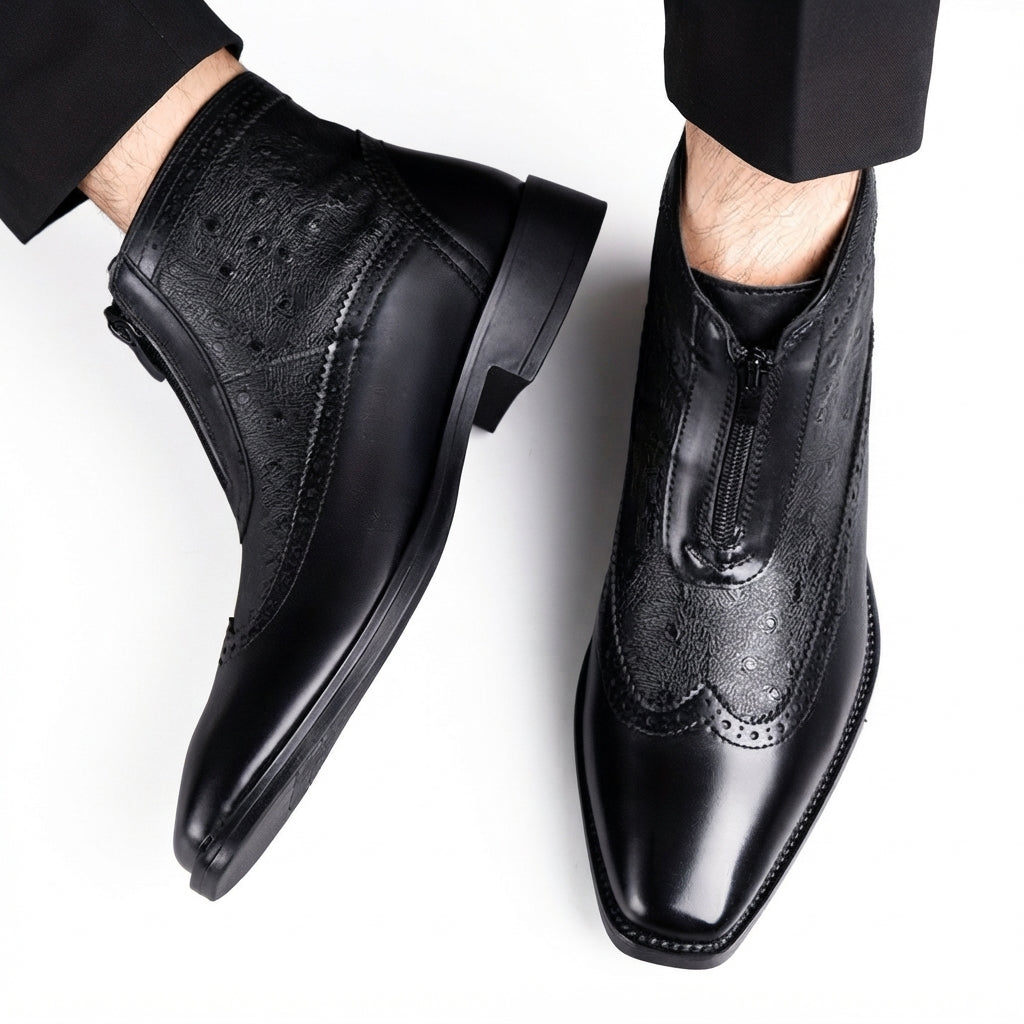 Botas de Cuero Brogue para Hombre