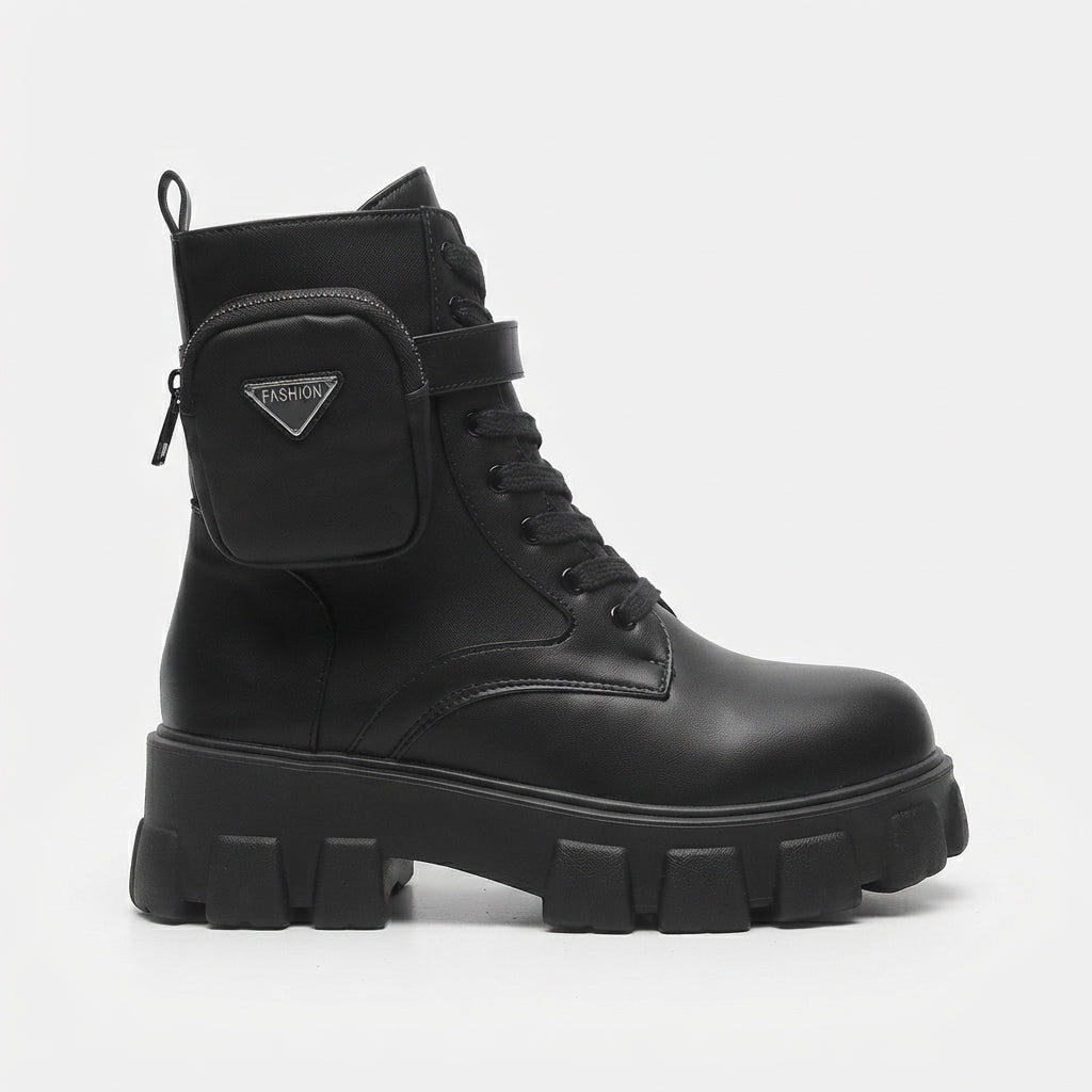 Botas de combate de plataforma estilo urbano para mujer