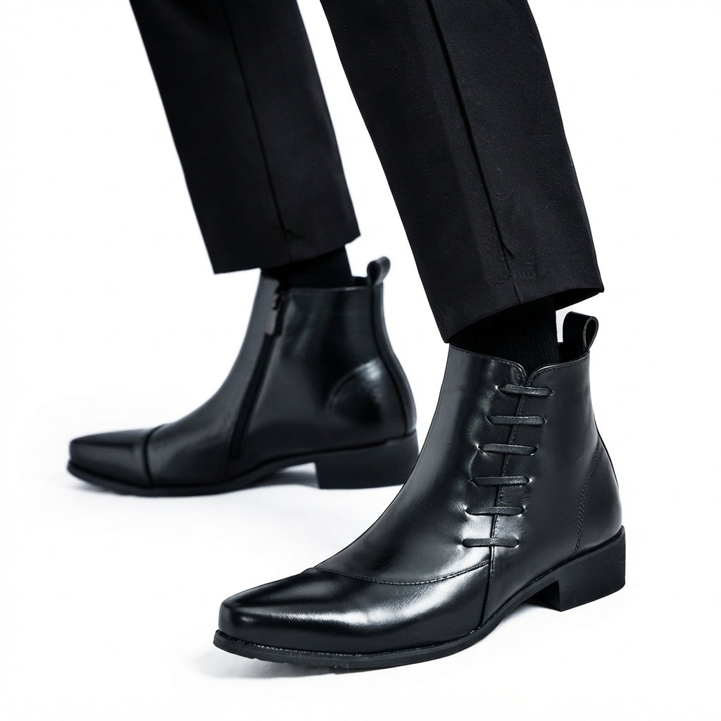 Botas de Tobillo Pulidas de Punta para Hombre