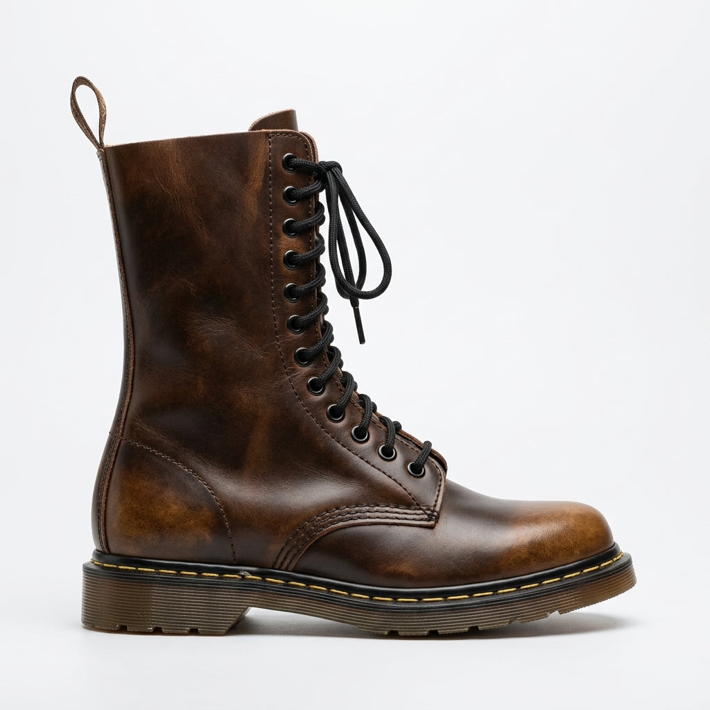 Botas de Combate de Cuero Versátiles para Hombre