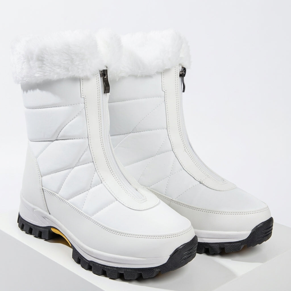 Botas de Tobillo con Puño de Piel Sintética para Mujer