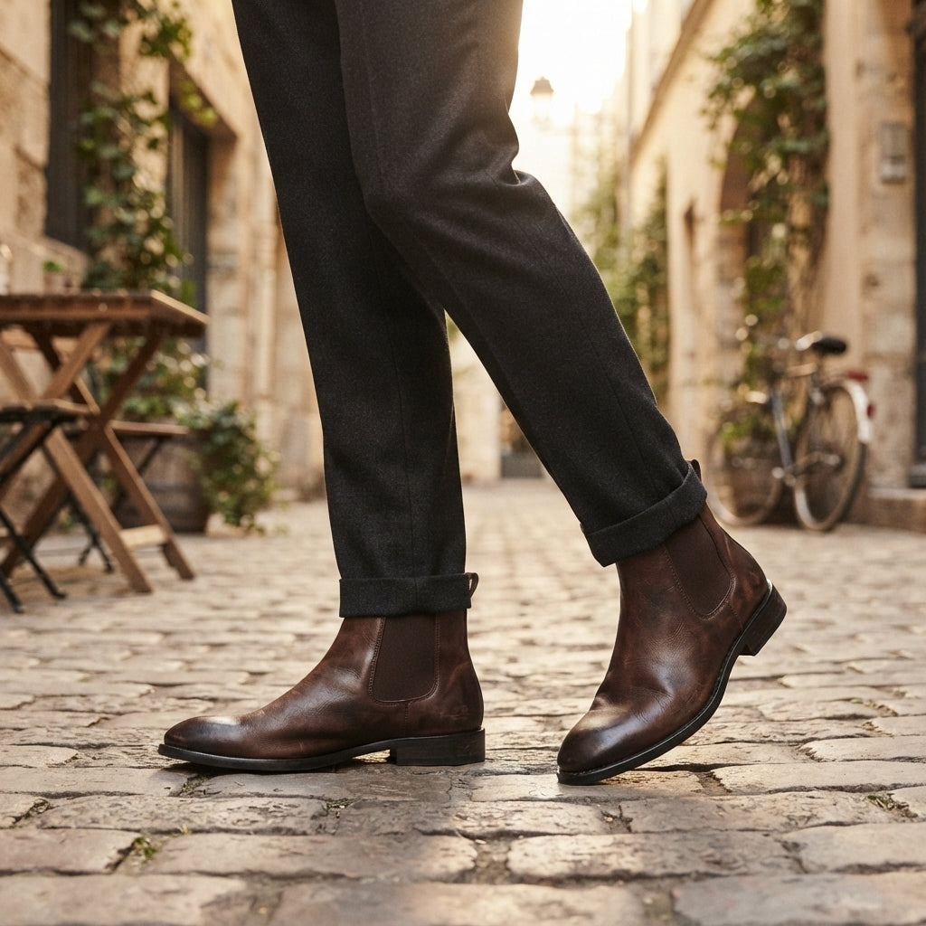 Botas Chelsea de Cuero para Hombre