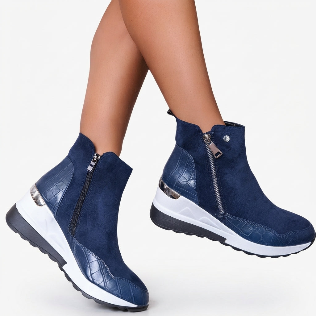 Botas de tobillo con tacón ortopédicas para mujer