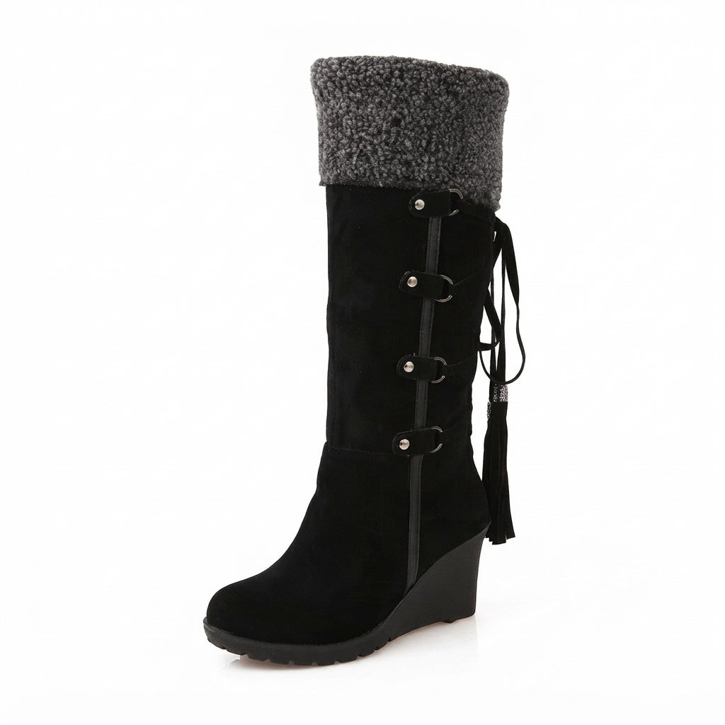 Botas de Plataforma Altas y Acogedoras para Mujer