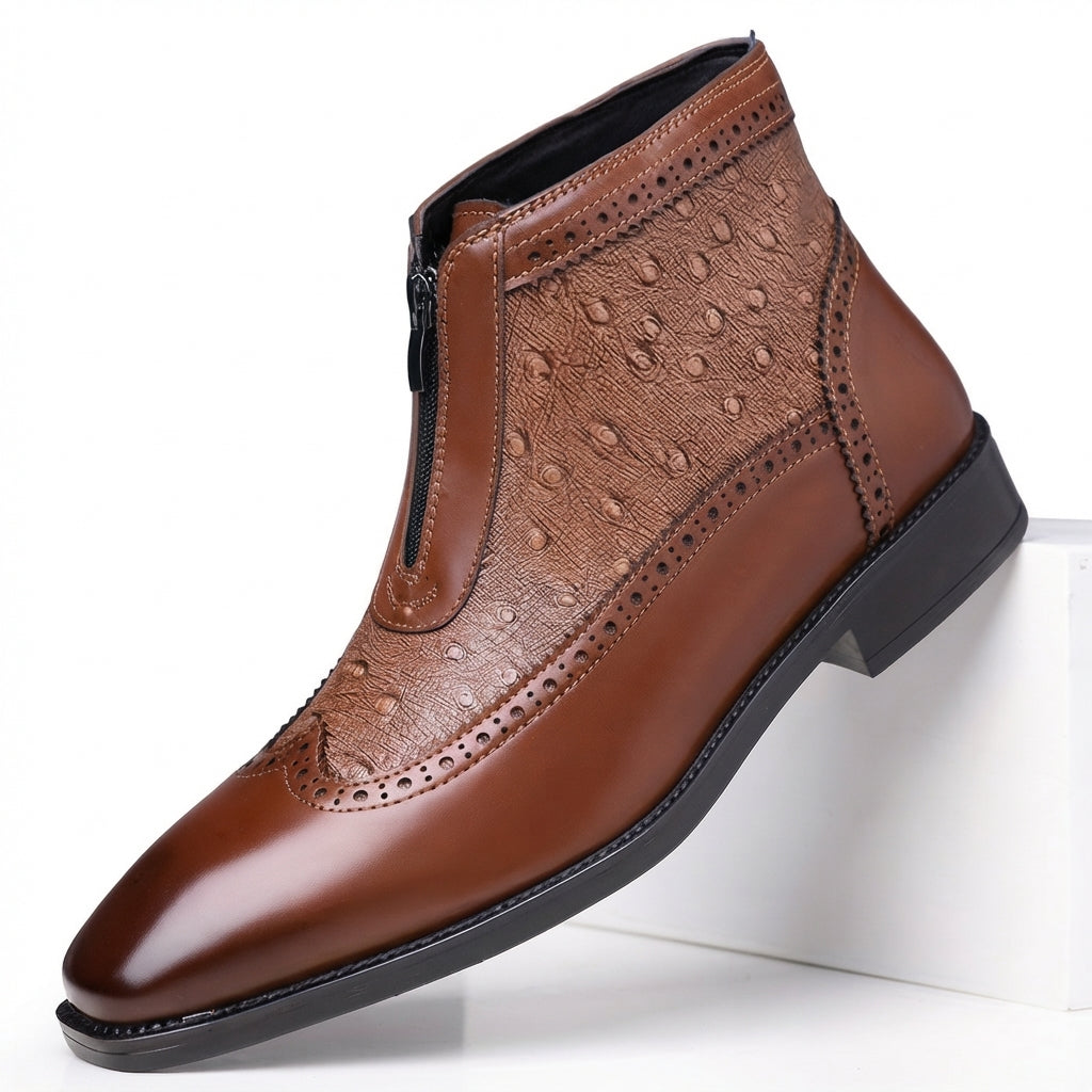 Botas de Cuero Brogue para Hombre