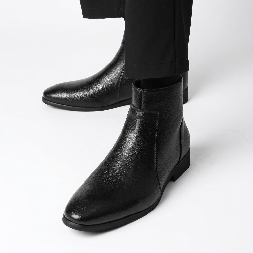 Botas de Cuero con Punta Afila para Hombre