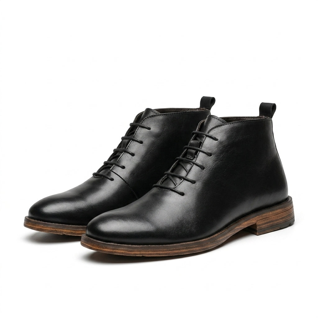 Botas de Cuero para Hombre Slip-on hasta el Tobillo