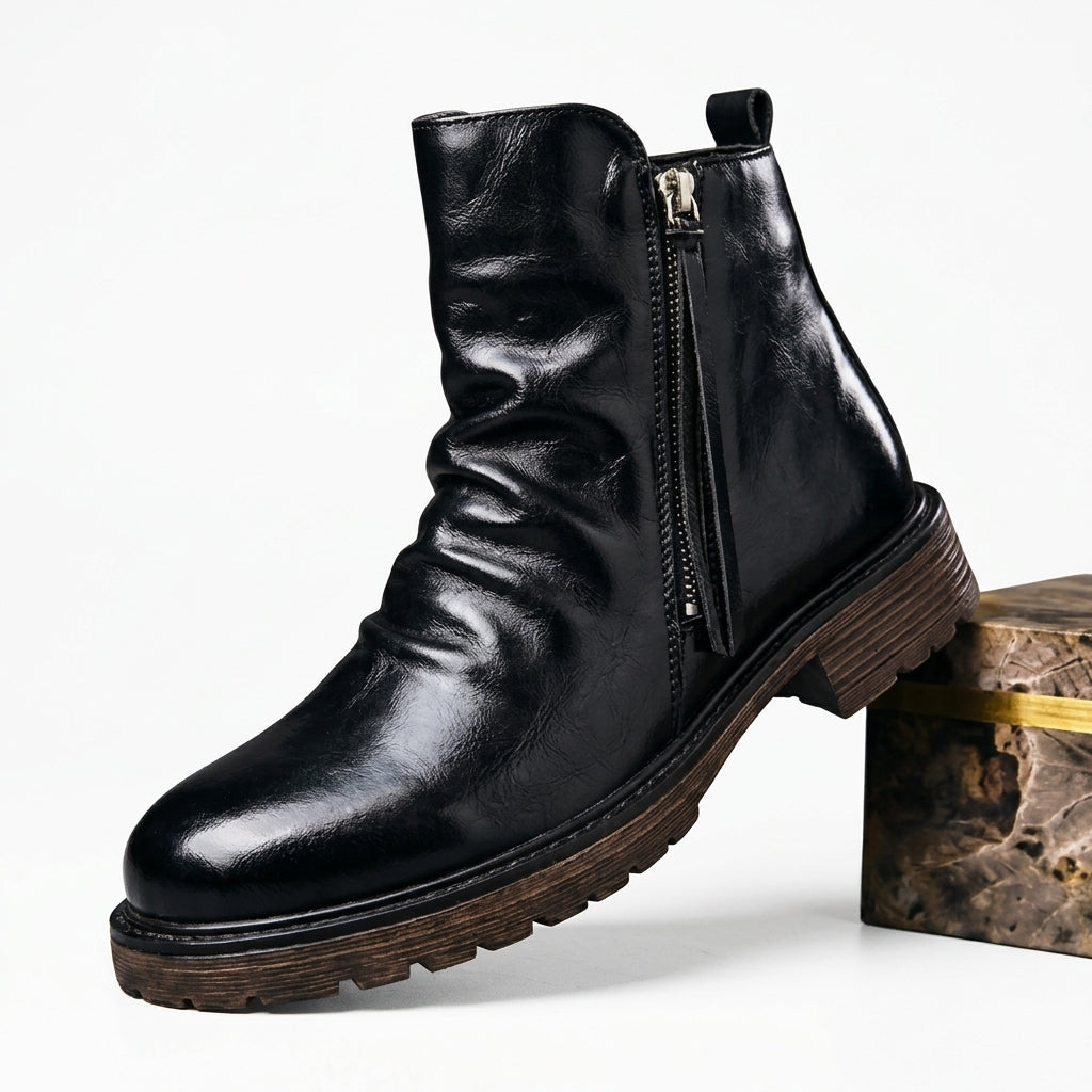 Botas de Cuero para Hombre Estilo Slouch