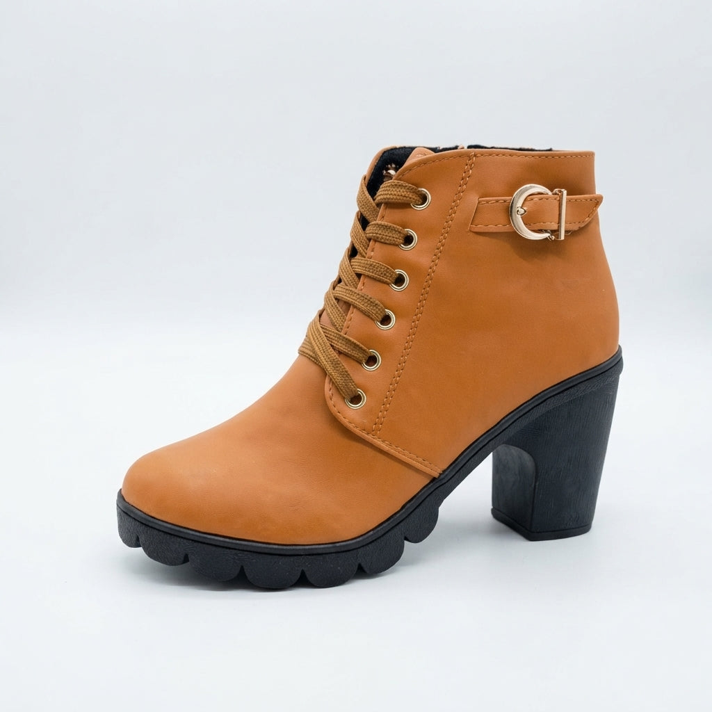 Botas de Tobillo con Plataforma de Tacón Cómodas para Mujer