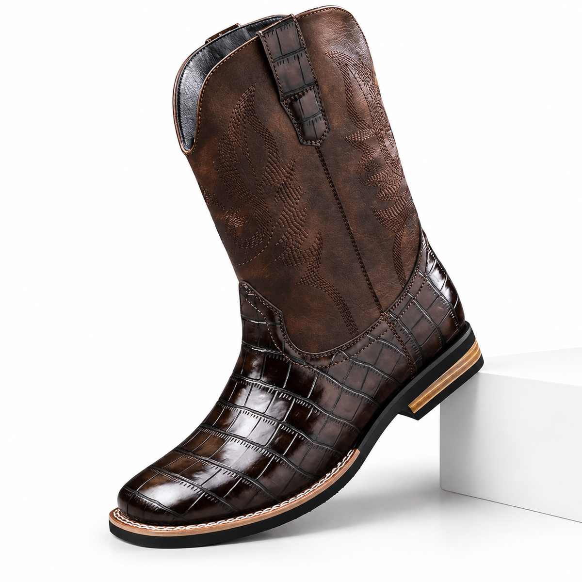 Botas de Cuero para Hombre Estilo Cowboy
