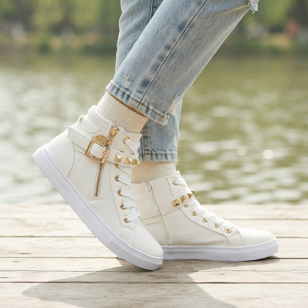 Zapatillas Altas con Estrellas para Mujeres