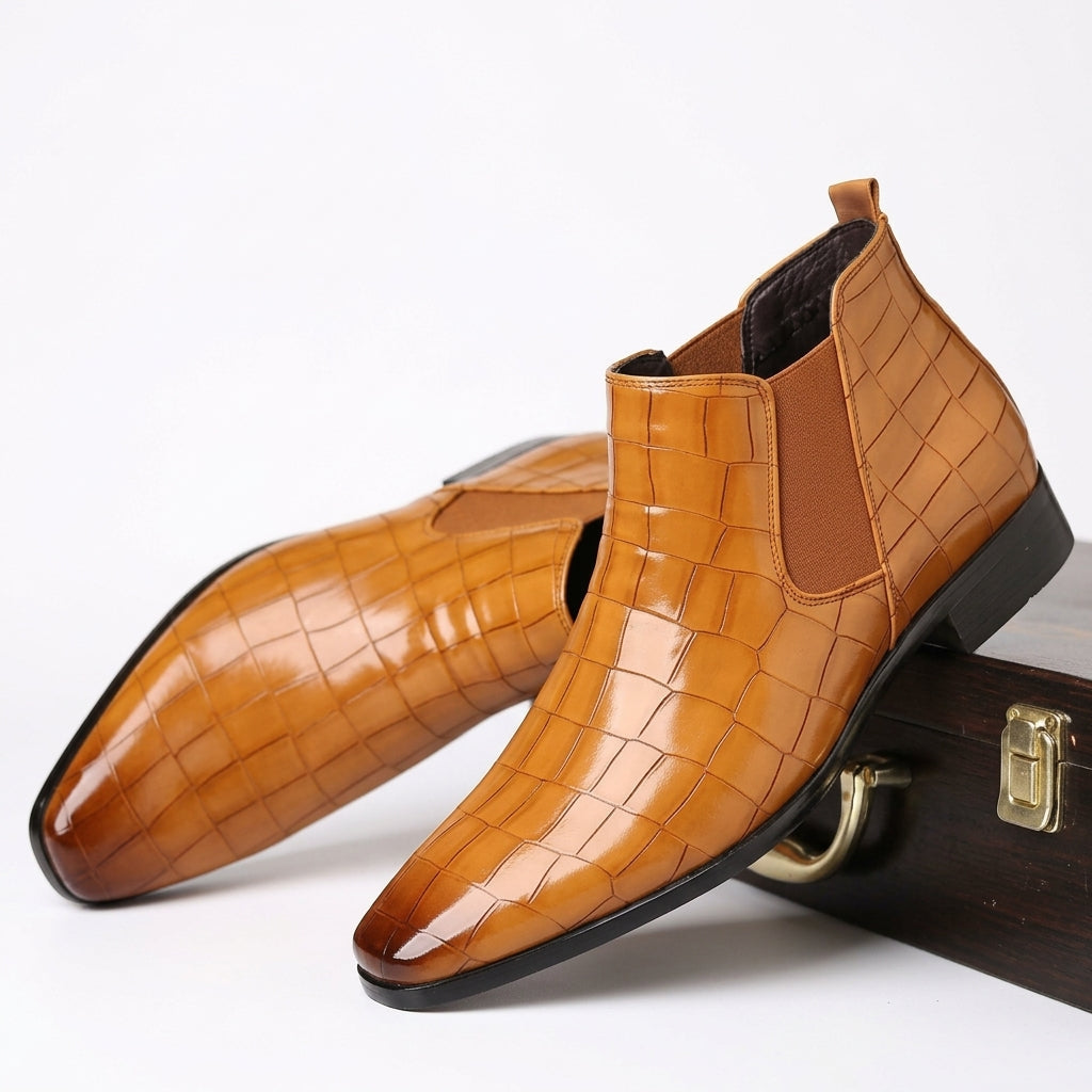Botas Chelsea de Croc Grabado para Hombre