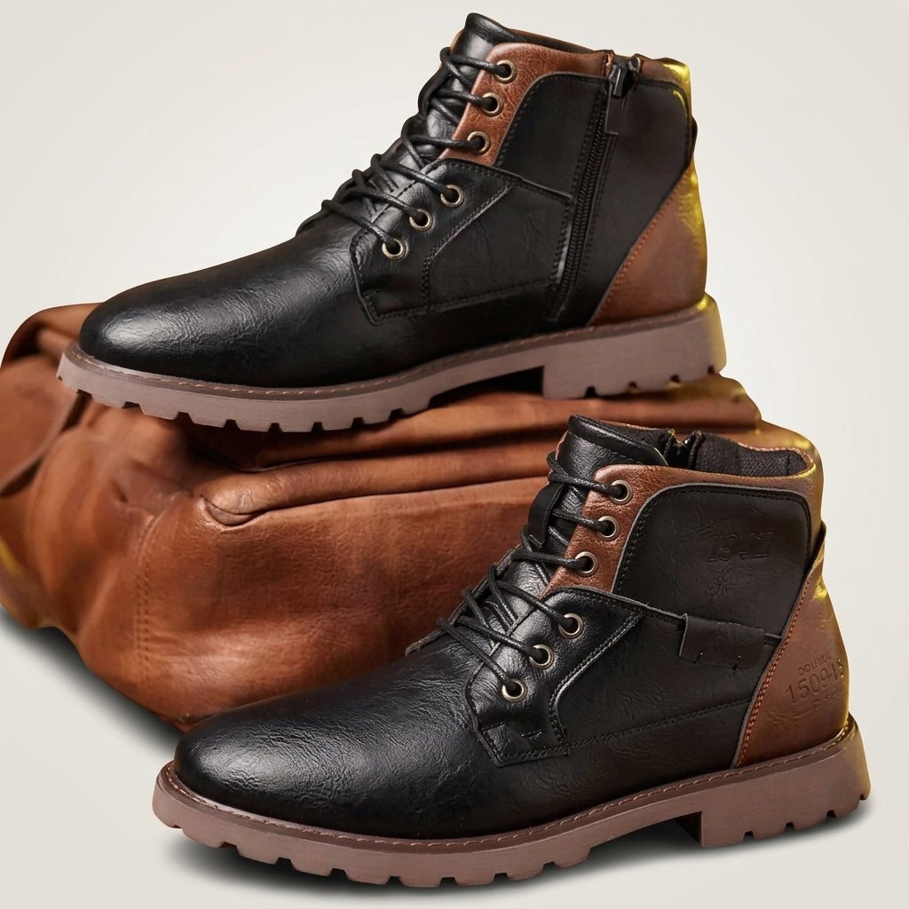 Botas de Combate de Cuero para Hombre