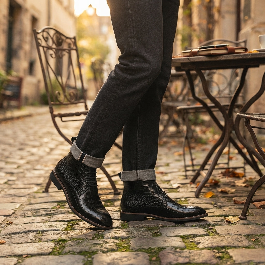 Botas de Cuero para Hombre hasta el Tobillo