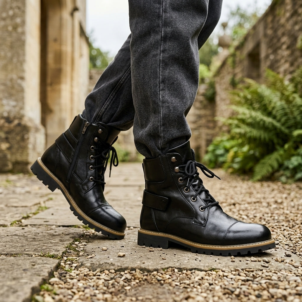 Botas de Combate Biker para Hombre