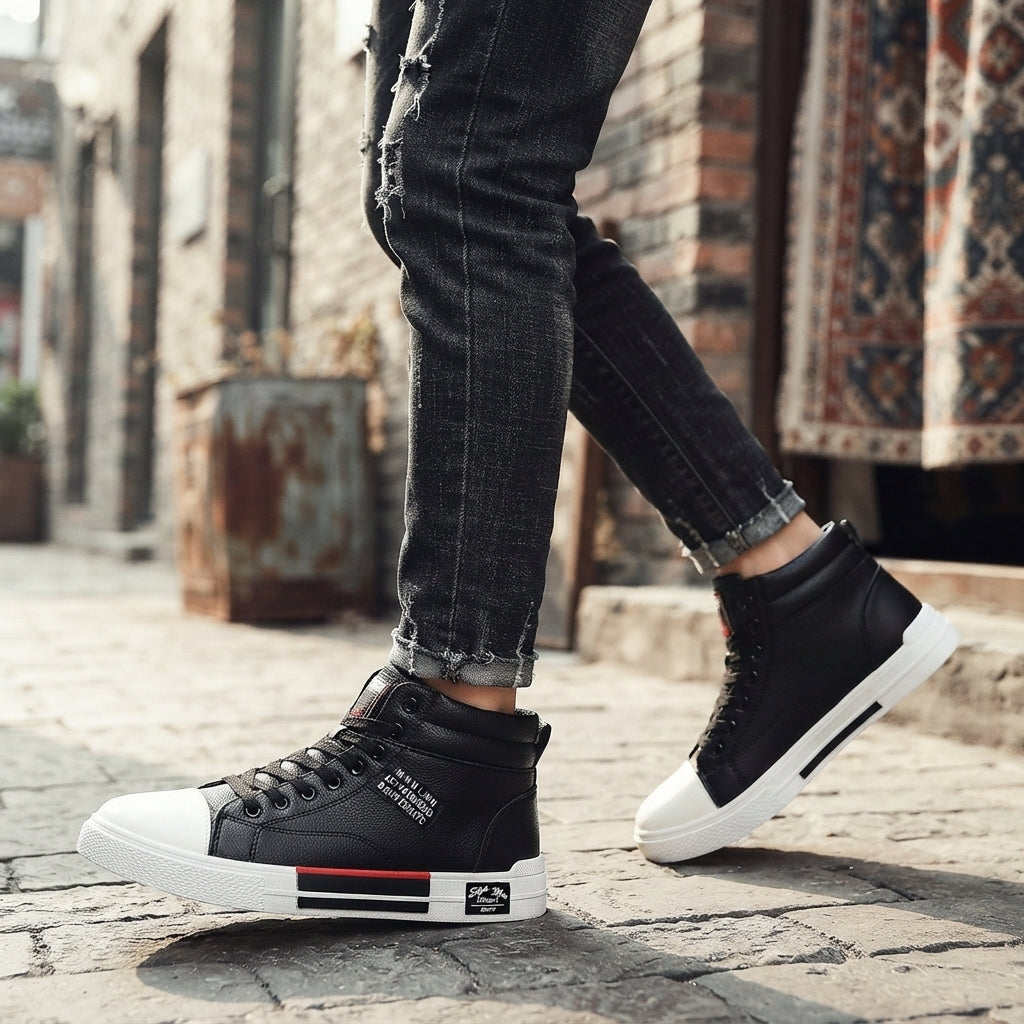 Zapatillas Altas de Hombre con Cordones Relajadas