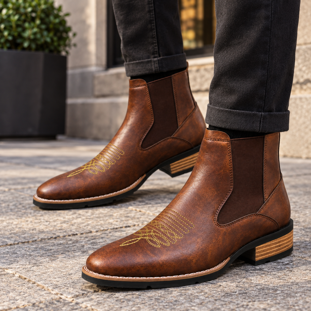 Botas Chelsea de Cuero para Hombre