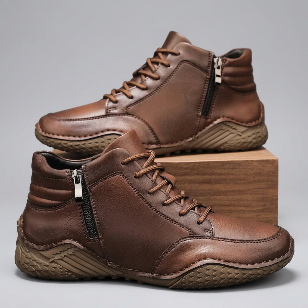 Botas de Cuero con Cordones para Hombre