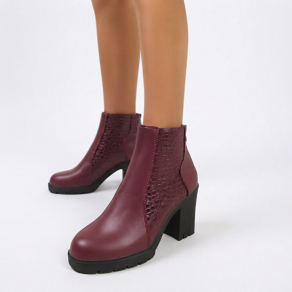 Botines de Tacón de Croc para Mujer
