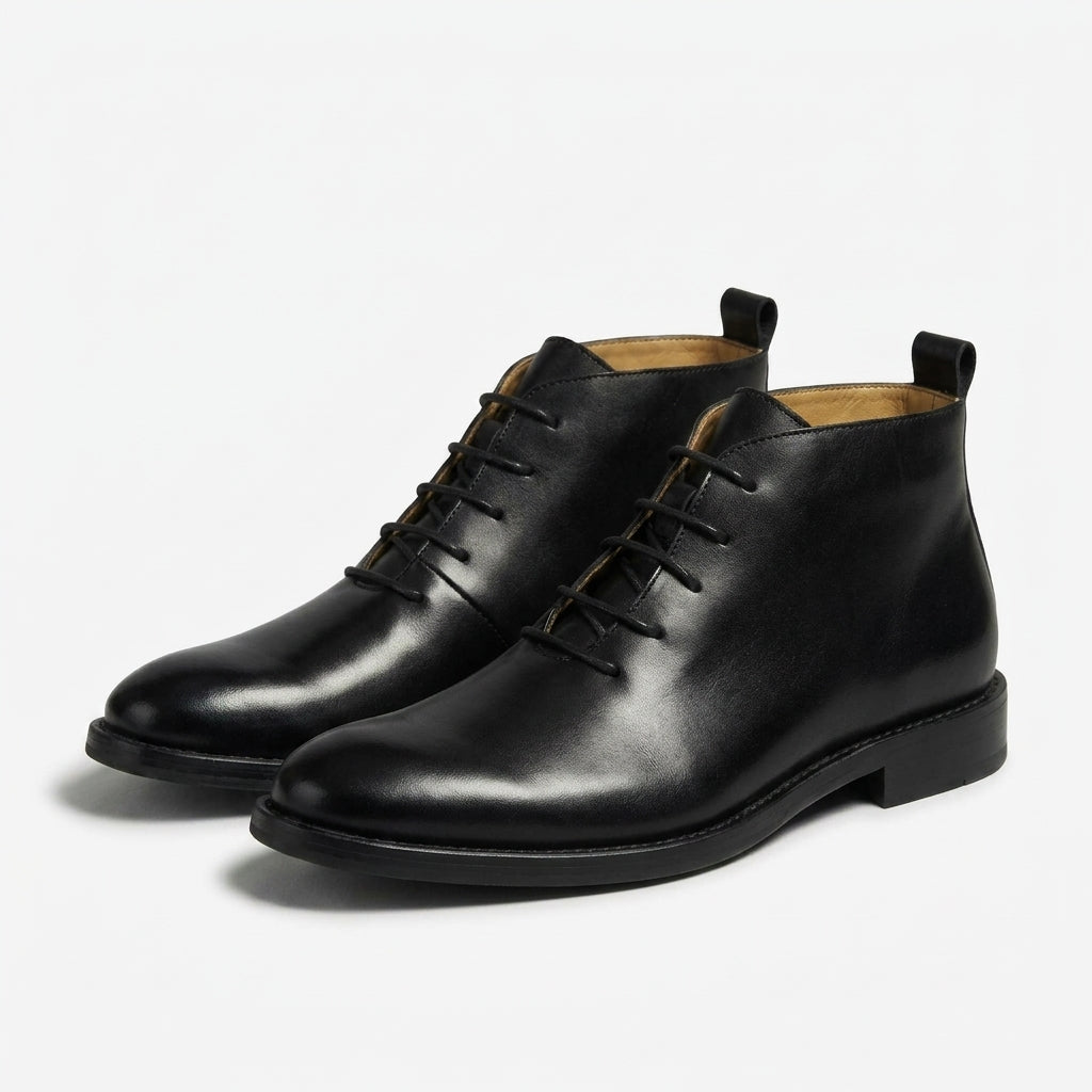 Botas de Cuero para Hombre con Cordones hasta el Tobillo