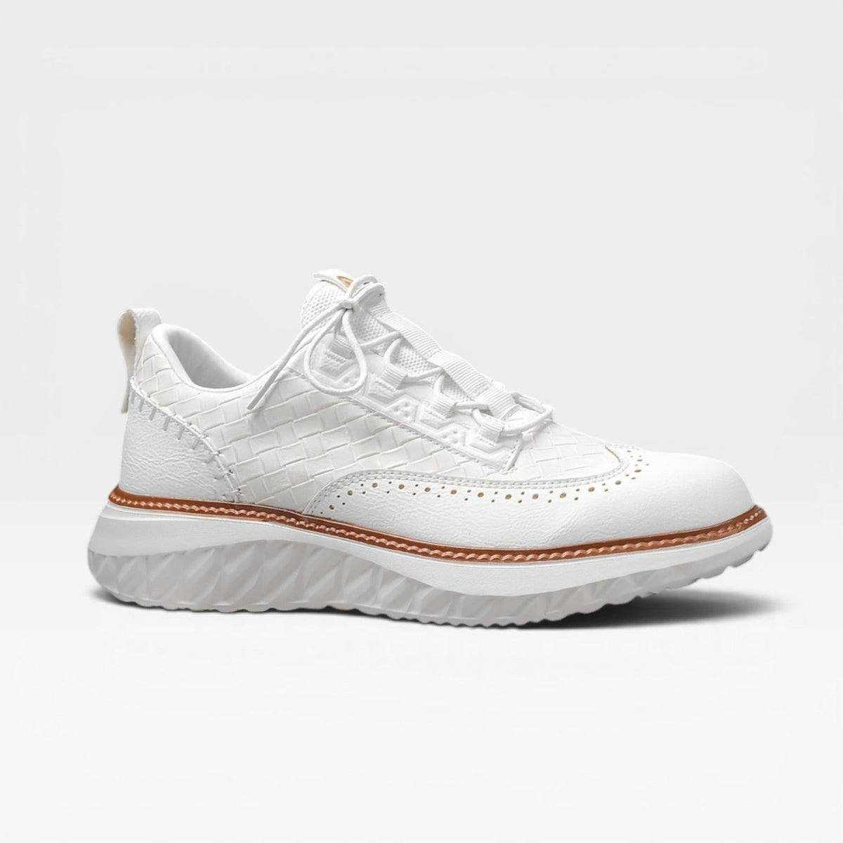 Zapatillas de Cuero Brogue para Hombre – Sneakers Elegantes y Casual
