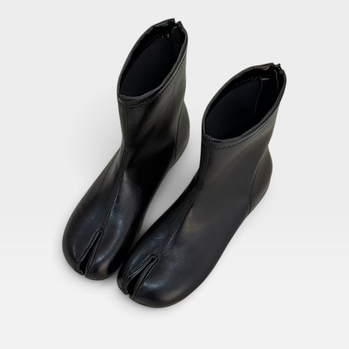 Botas de Cuero Genuino para Mujer con Punta Dividida