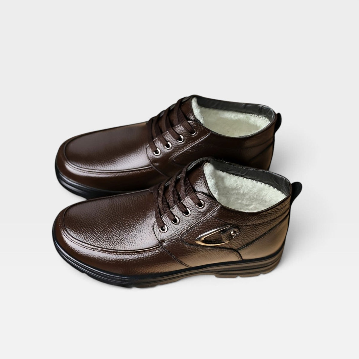 Botas de Cuero Genuino para Hombre con Cordones