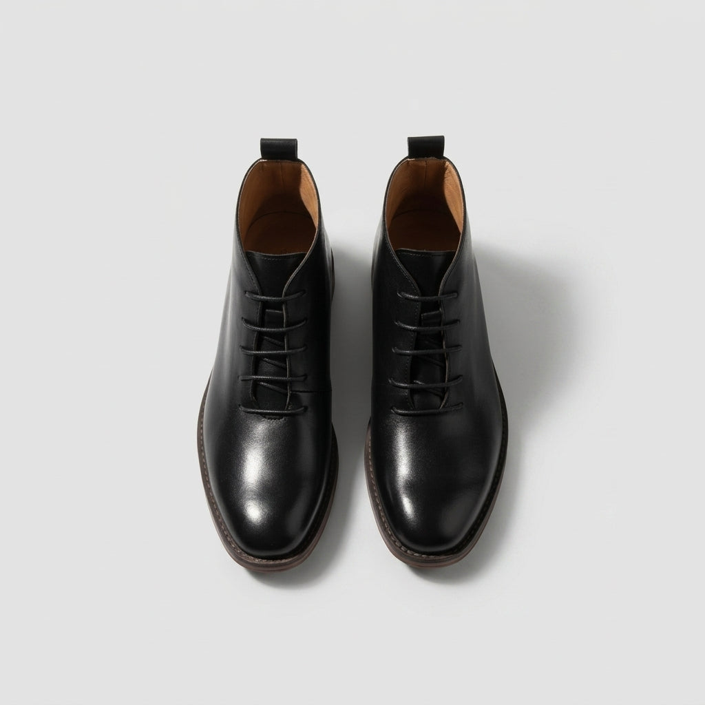 Botas de Cuero para Hombre con Cordones hasta el Tobillo