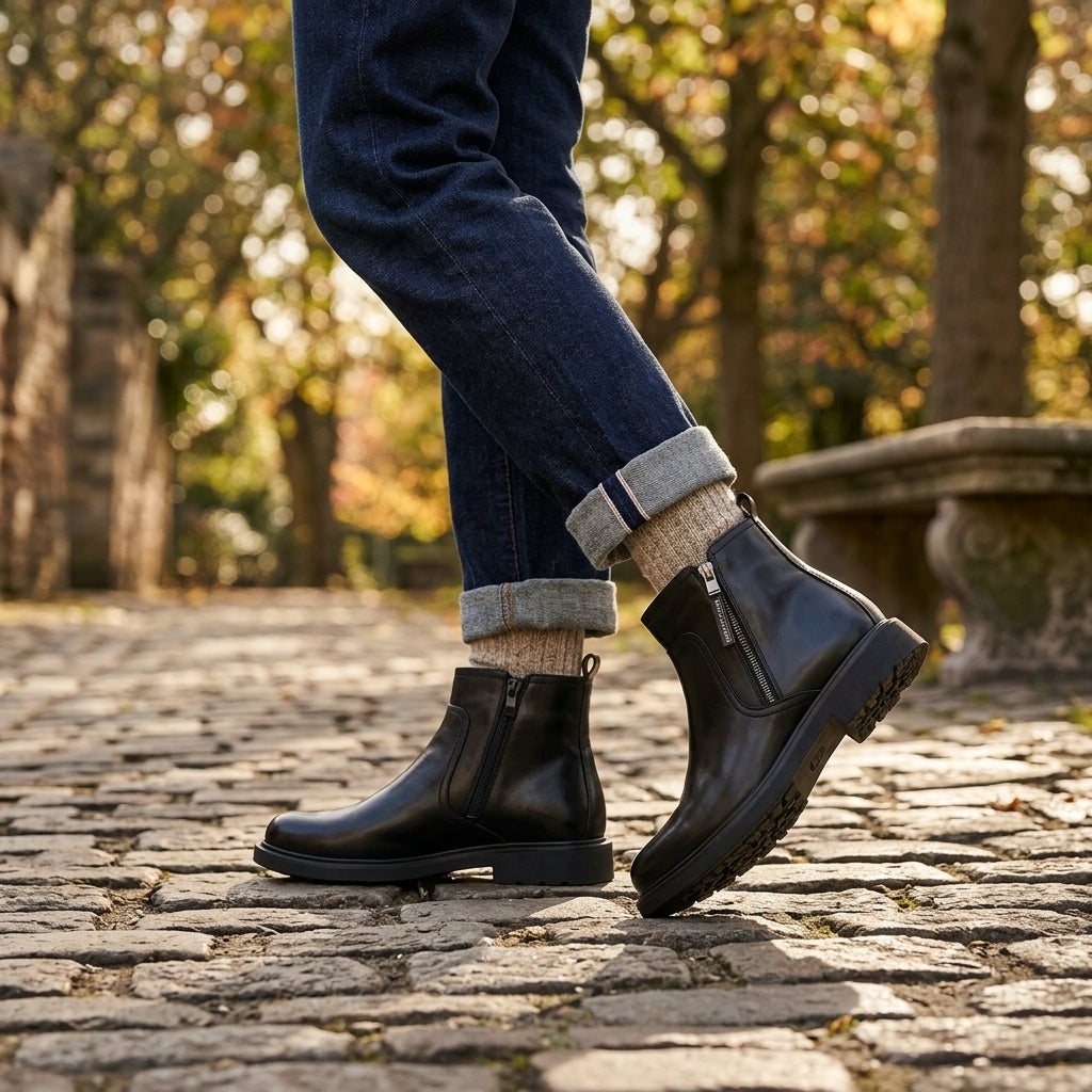 Botas de Cuero Chelsea para Hombre