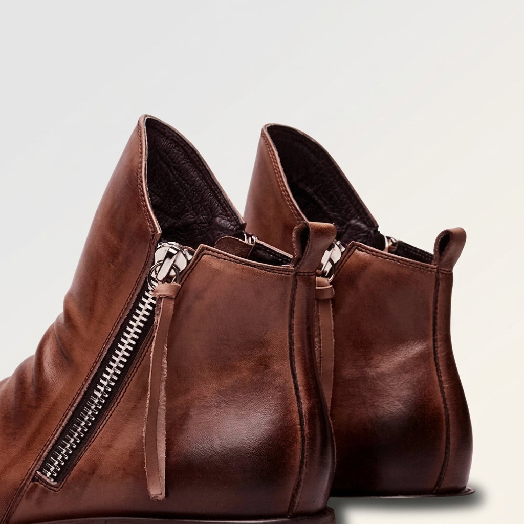 Botas de Cuero para Hombre con Caída en el Tobillo