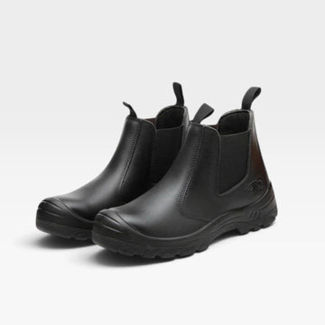 Botas de Trabajo de Cuero de Vacuno para Hombre – Botas Slip On con Punta Reforzada